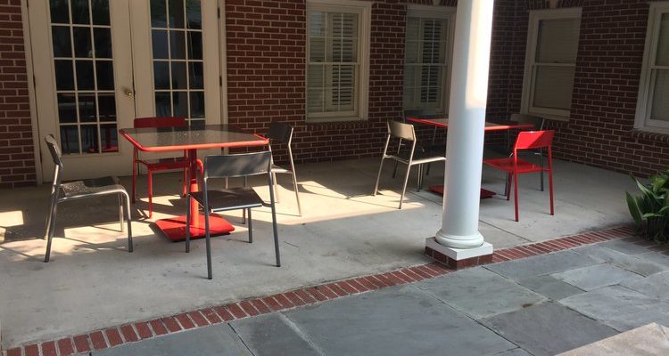 New patio furniture in the courtyard!